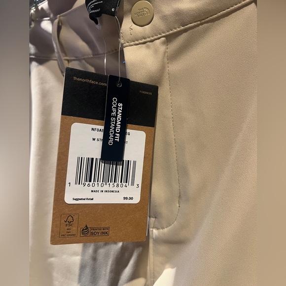 NWT THE NORTH FACE Standard Tapered Pants women 6 Gravel color fitted FlashDry - Picture 6 of 6